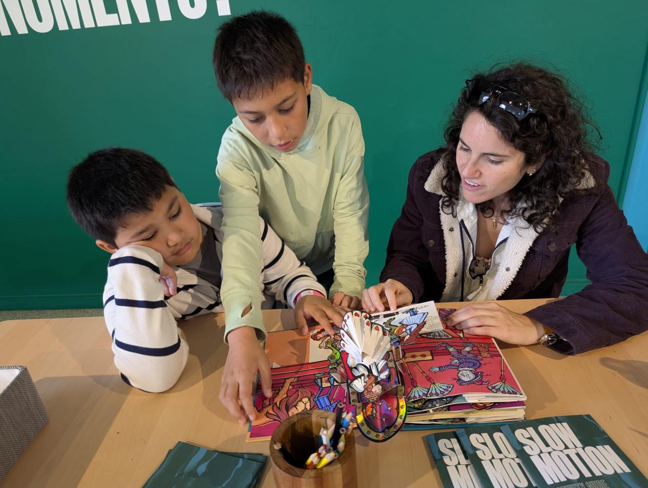Gillian tutoring students